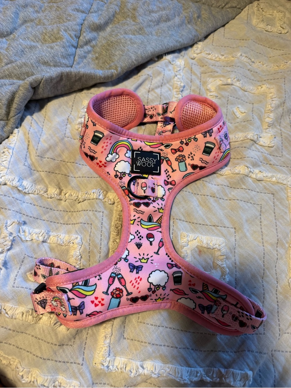 Cute Patterned Dog Harness - Medium